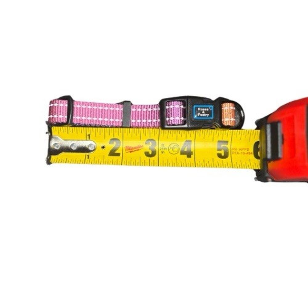 Adjustable Nylon Dog Collar Pink Small Size S Unisex